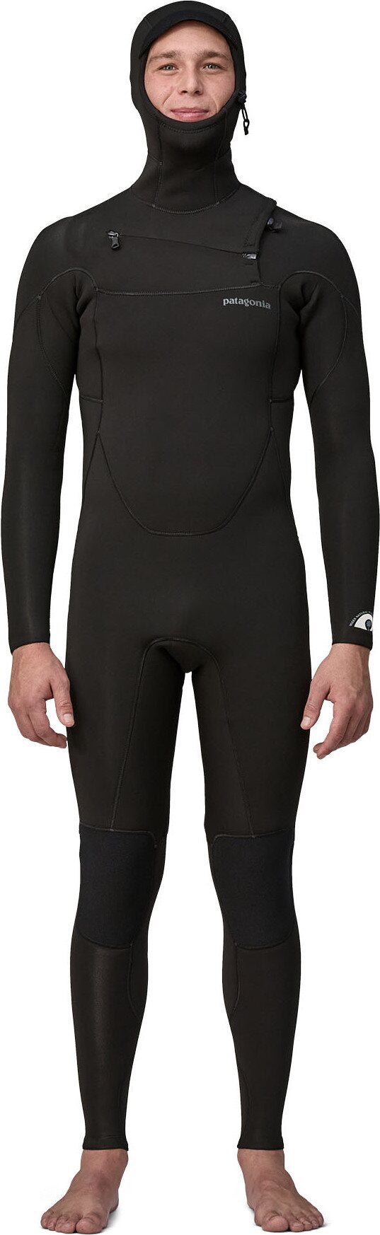 Patagonia R5 Regulator Yulex Front Zip Hooded Full Suit Mens Black