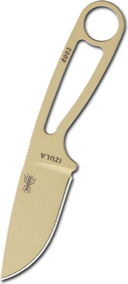 ESEE Knives Izula Desert Tan Blade / Black Sheath with Clip Plate