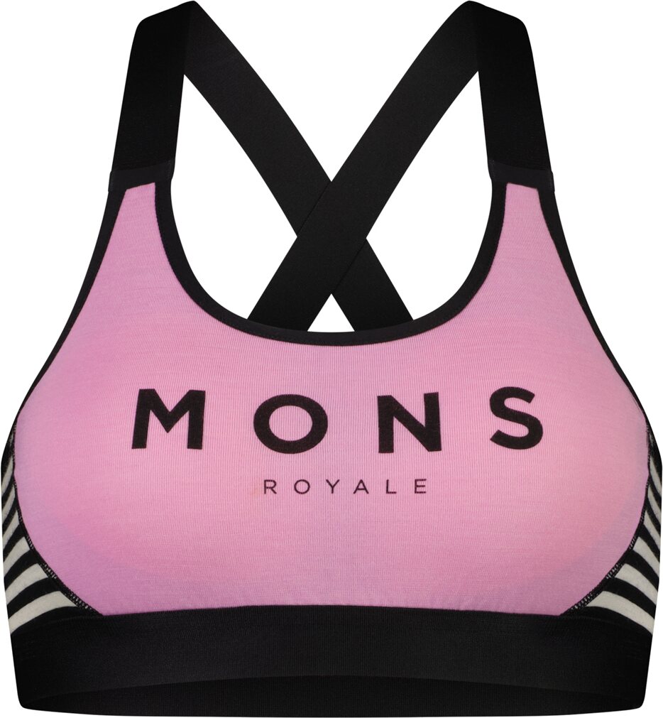 Mons Royale Stella X-Back Bra Pink Stripe