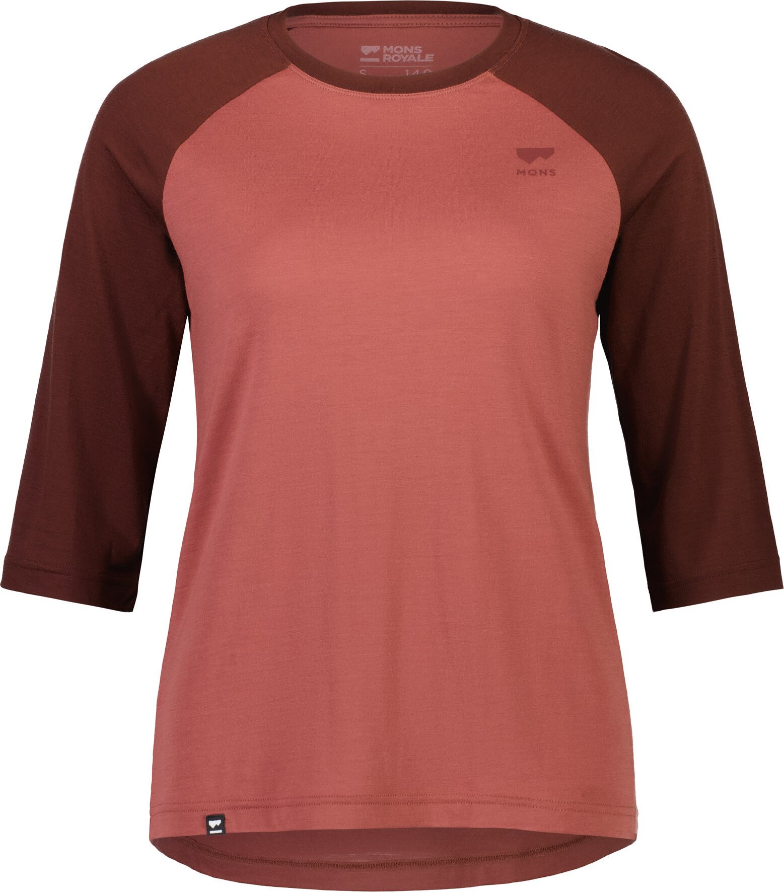 Mons Royale Tarn Merino Shift Raglan 3/4 Womens (Demo) Slow Bake