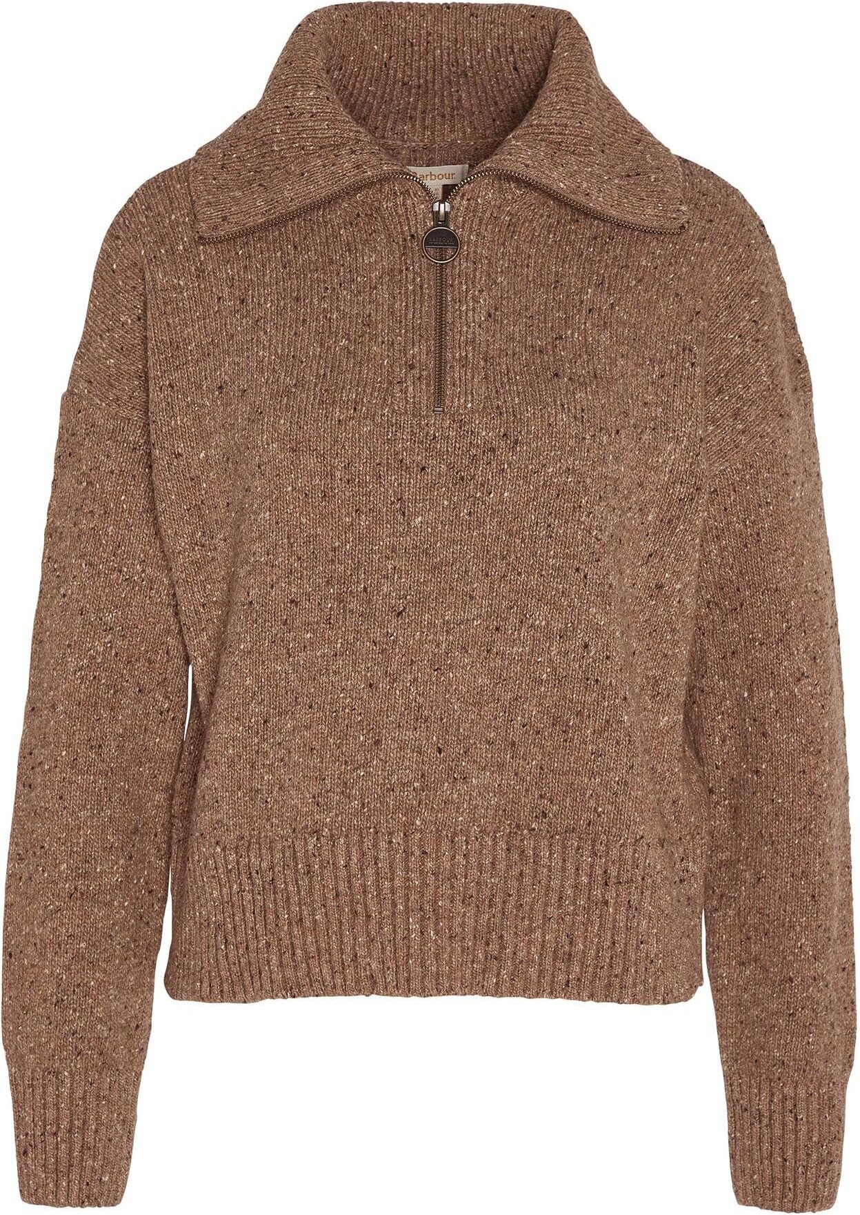 Barbour Lavensdale Half Zip Knitted Jumper Womens Honey