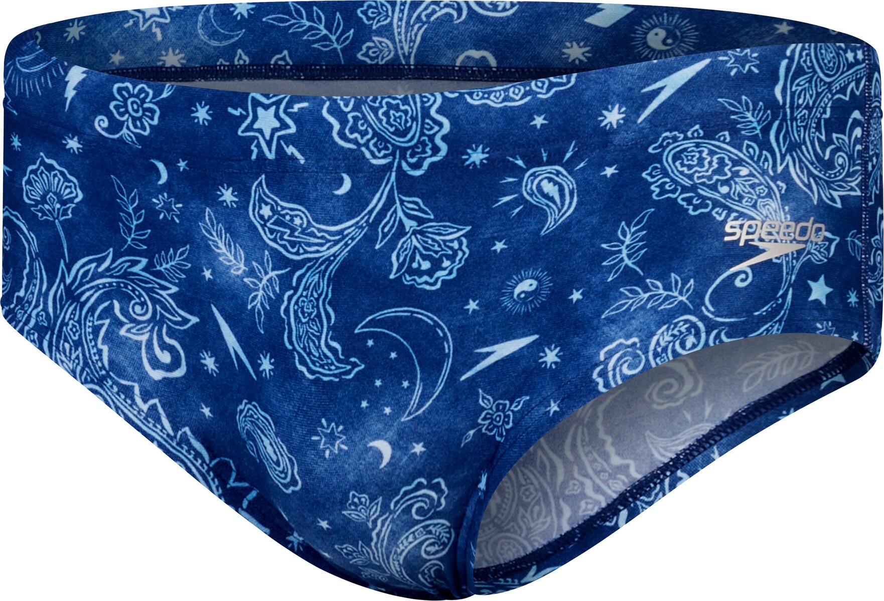 Speedo 13.5 cm Club Training Allover Brief Mens Cerulean Blue