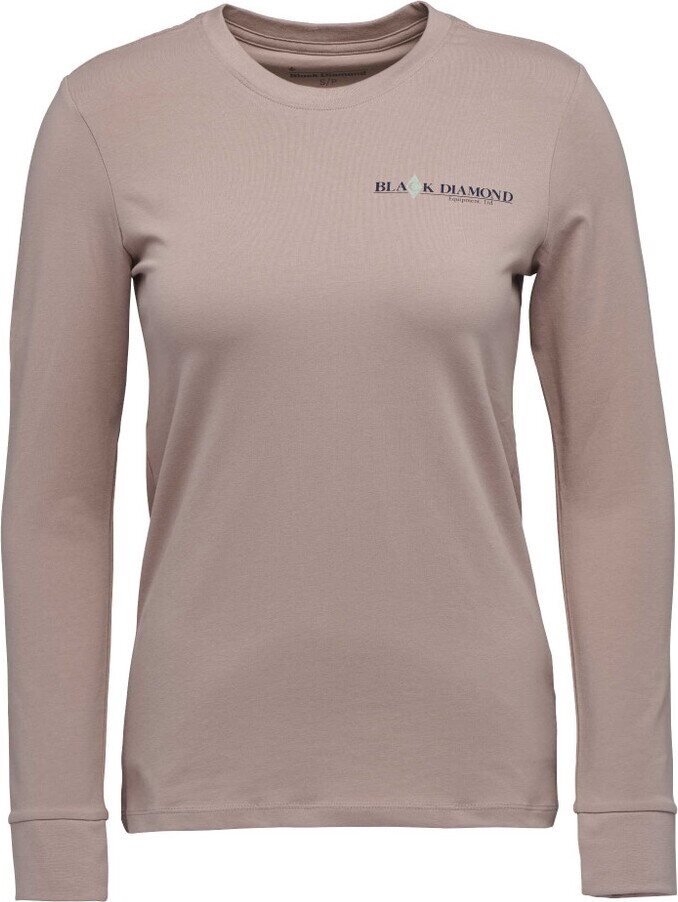 Black Diamond Heritage Wordmark LS Tee Womens Pale Mauve