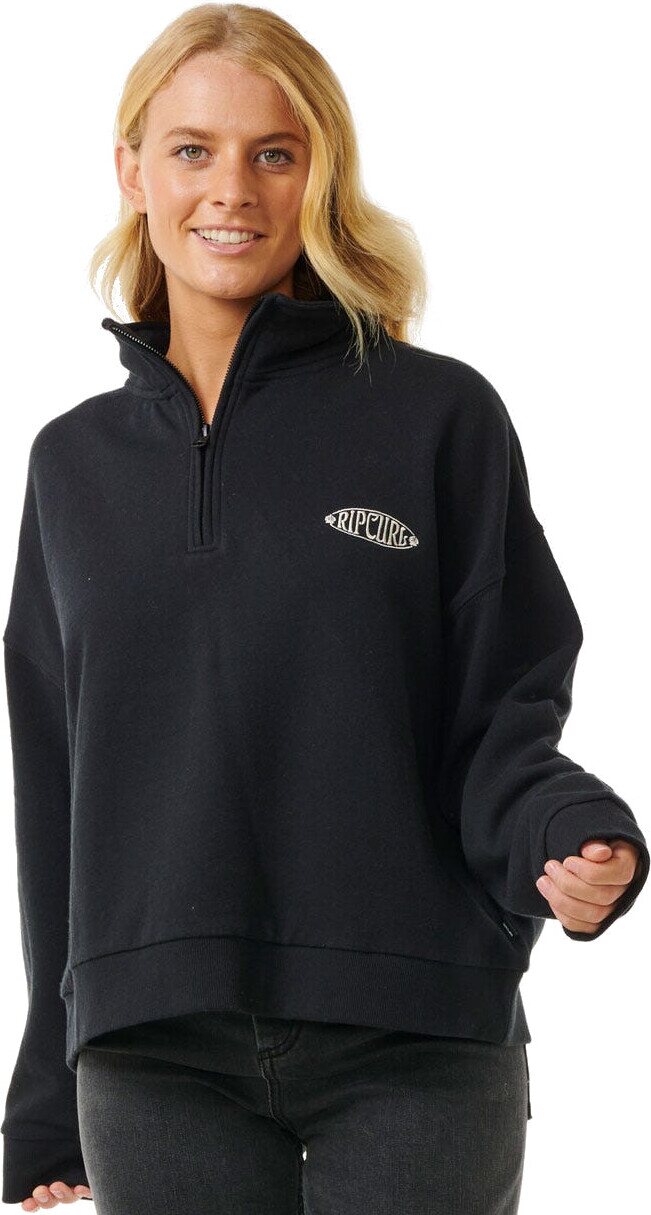 Rip Curl Soleil 1/4 Zip Pull Over Womens Black
