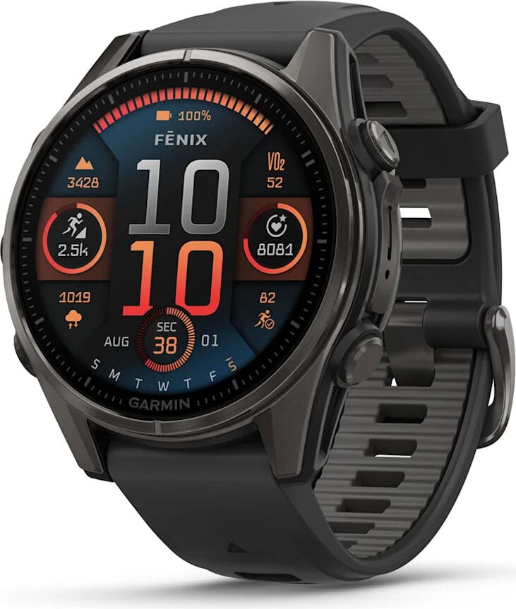 Garmin Fenix 8 Sapphire Amoled 43mm Carbon Gray Ti/Black
