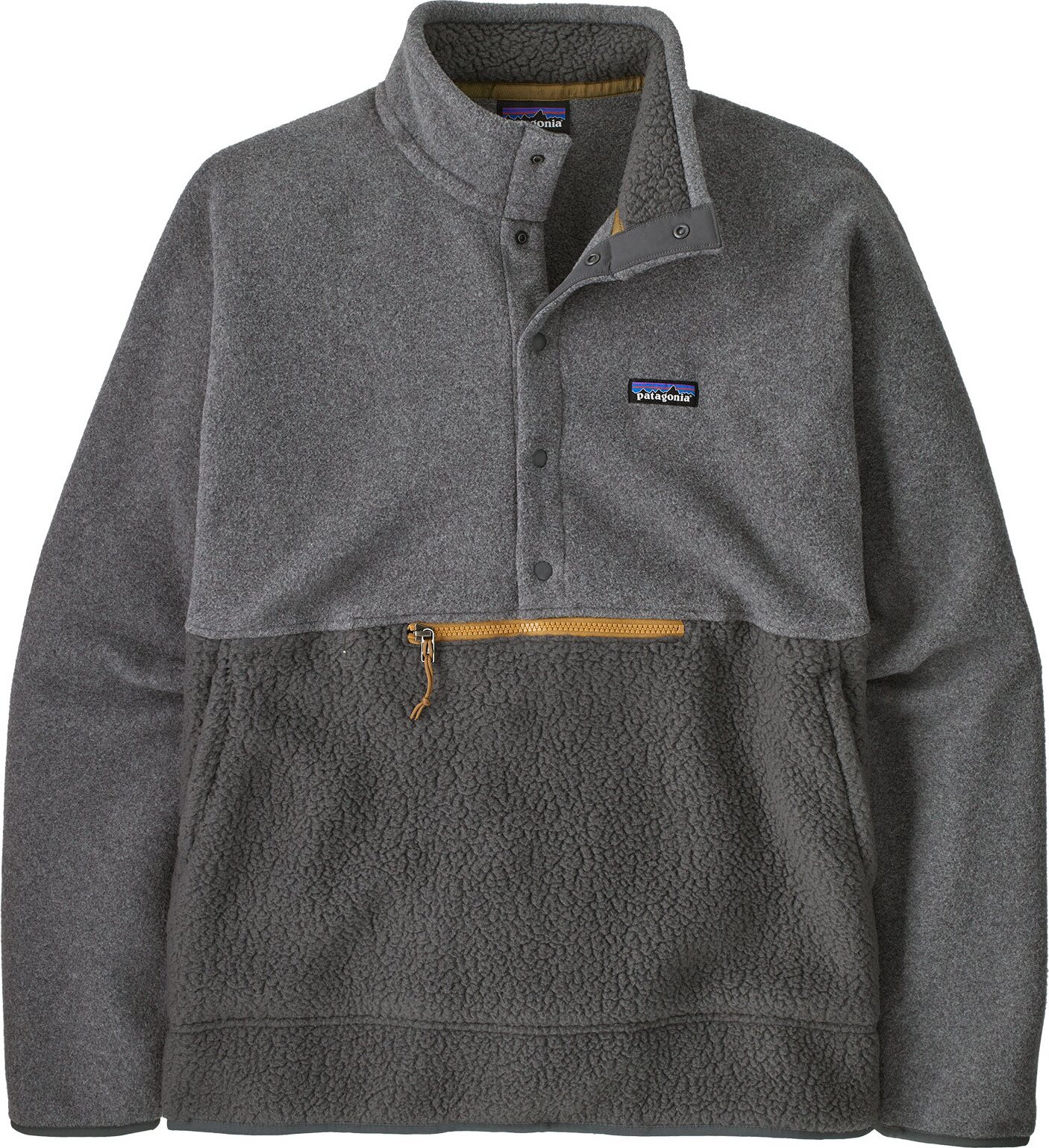 Patagonia Retro Pile 1/2 Snap Pullover Mens Forge Grey