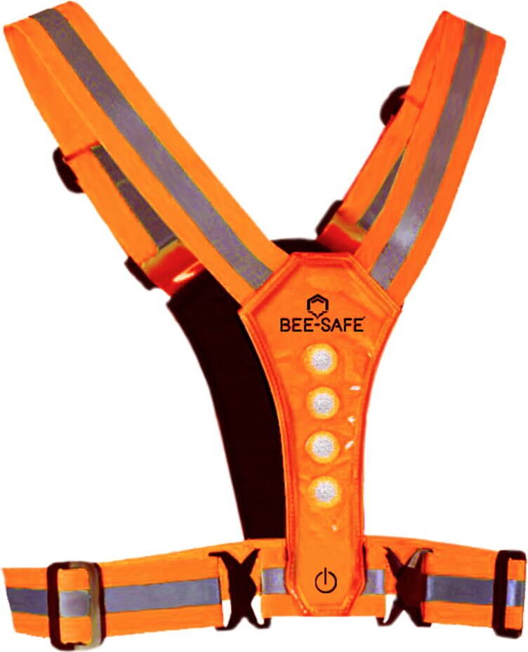 Bee Safe Led Harness usb safety vest Orange