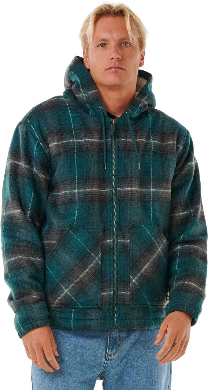 Rip Curl Classic Surf Check Jacket Mens Blue Green