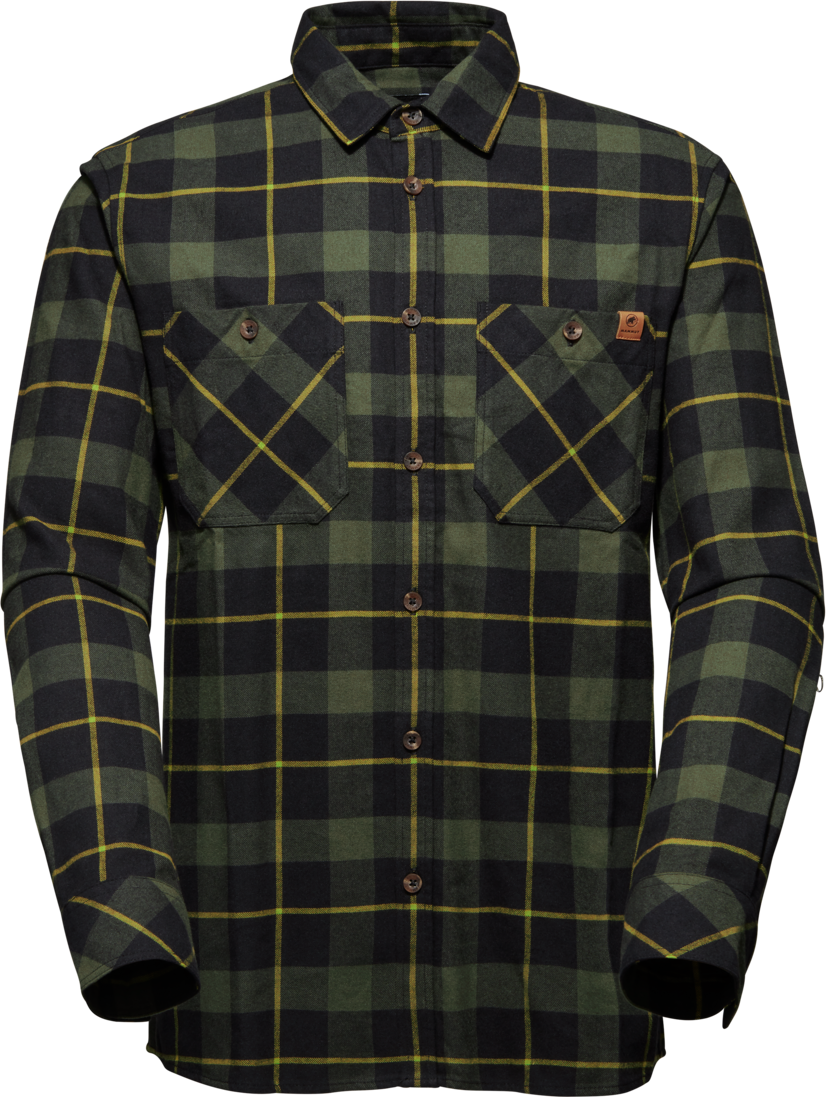 Mammut Alvra Longsleeve Shirt Men (2024) Black - Dark Marsh