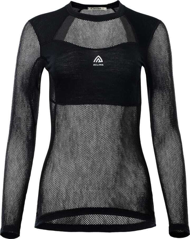 Aclima Woolnet Light Crewneck Womens Jet Black