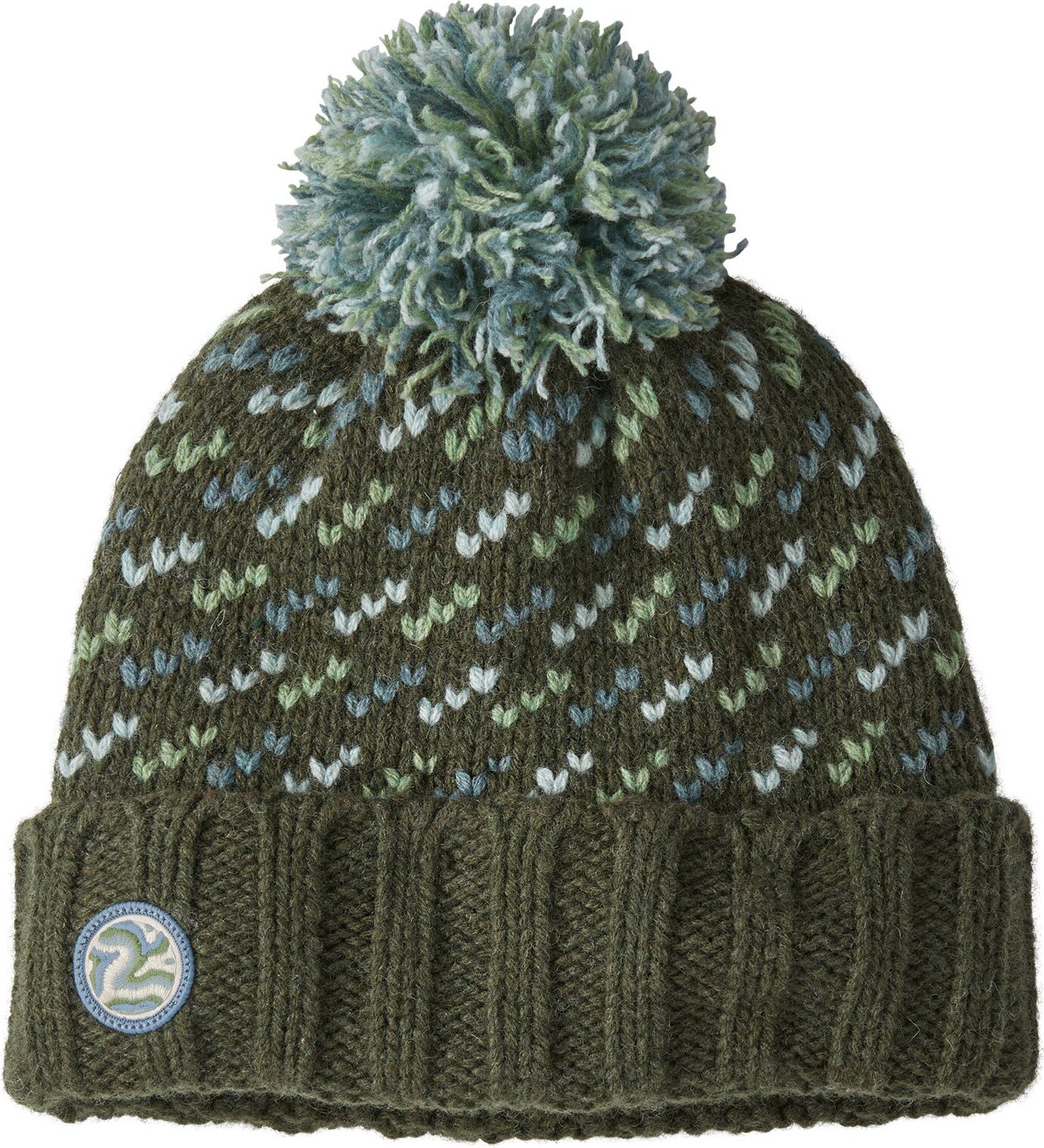 Patagonia Snowbelle Beanie Fisherman Stitch: Pine Needle Green