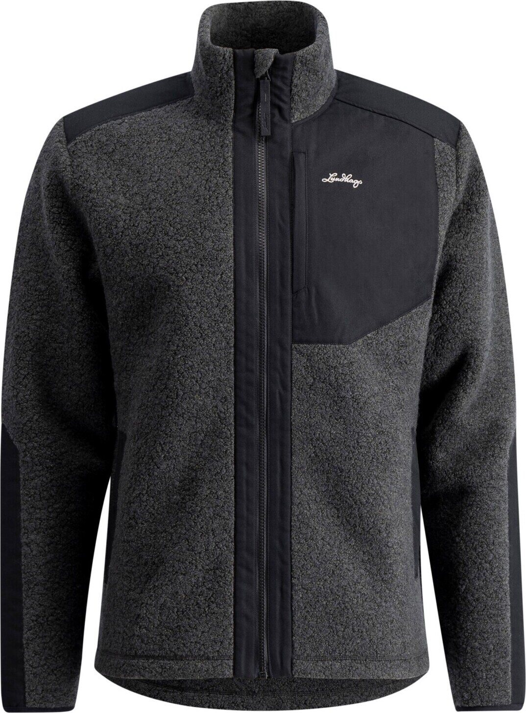 Lundhags Saruk Wool Pile Mid Full Zip Mens Charcoal (11000)