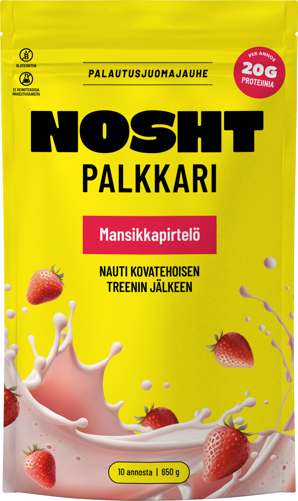 NOSHT Recovery Drink Mix Mansikkapirtelö