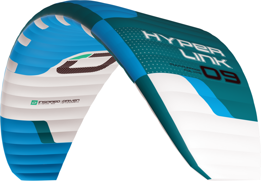 Ozone Hyperlink V4 Kite Only 7m² Emerald/Cyan/White