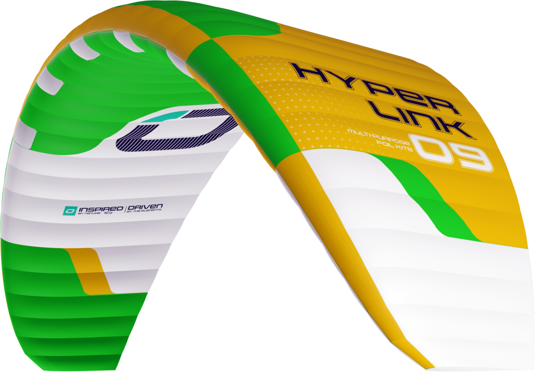 Ozone Hyperlink V4 Kite Only 9m² Green/Yellow/White