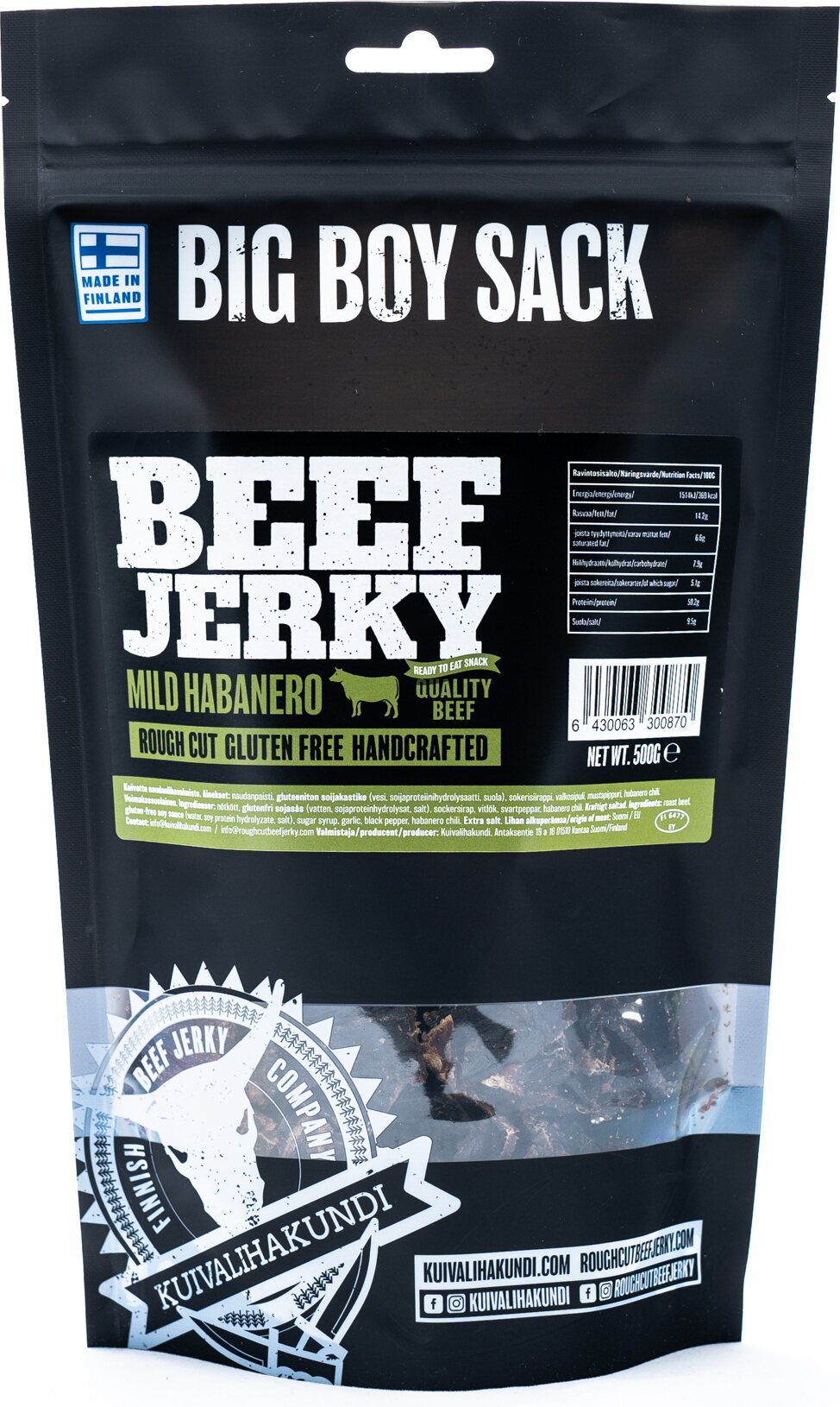 Kuivalihakundi Beef Jerky 500g Mild Habanero