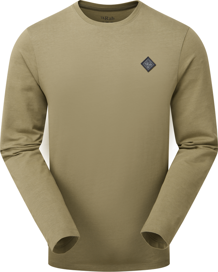 Rab Basecamp Logo Badge Long Sleeve Tee Mens Light Khaki