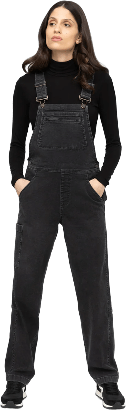 Duer Stretch Canvas Overall Womens Black