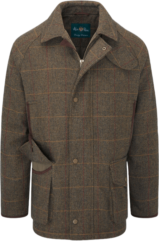 Alan Paine Combrook Waterproof Tweed Coat Mens Teak
