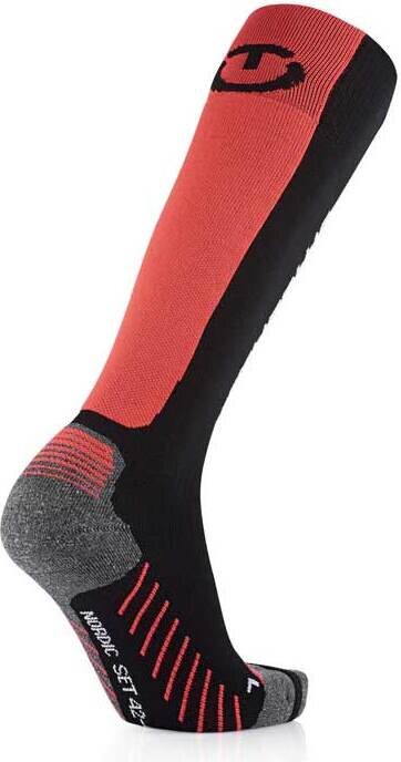 Therm-ic Ultra Warm Nordic Ski Socks Unisex Black / Coral