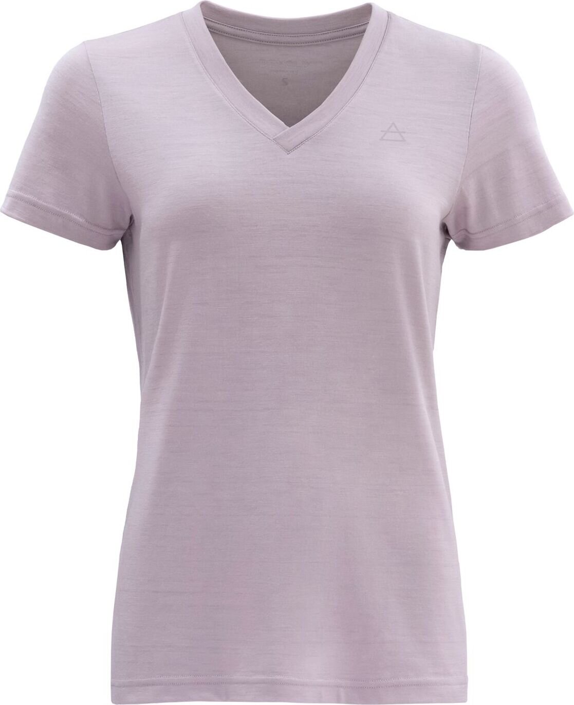 Devold Hareid Merino 200 V-Neck Tee Womens Orchid