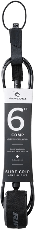 Rip Curl 6’0 Comp Leash Surf Grip Black