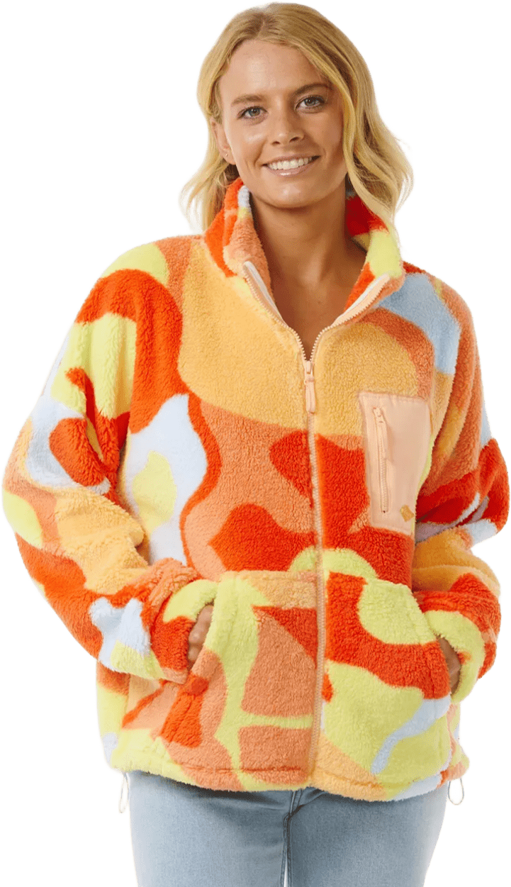 Rip Curl High Tide Polar Fleece Womens Bright Red