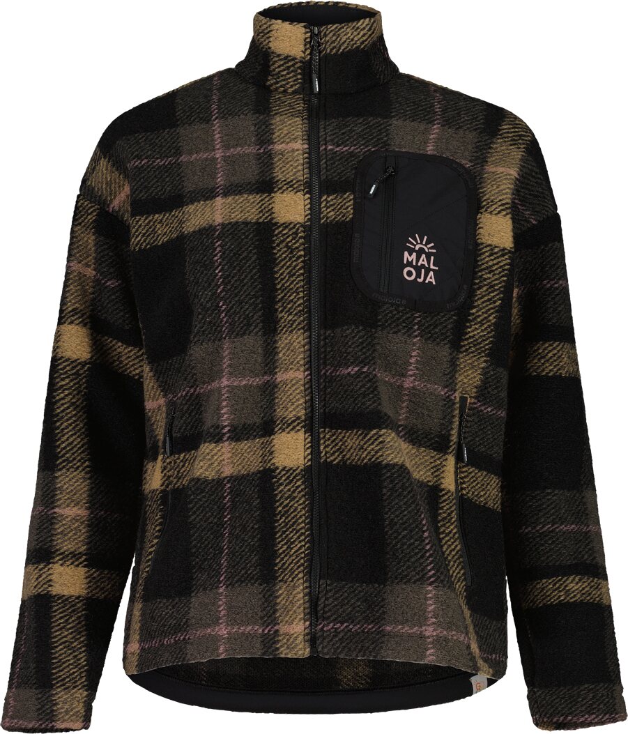 Maloja ClaridenM. Wool Jacket Womens Deep Black Multi