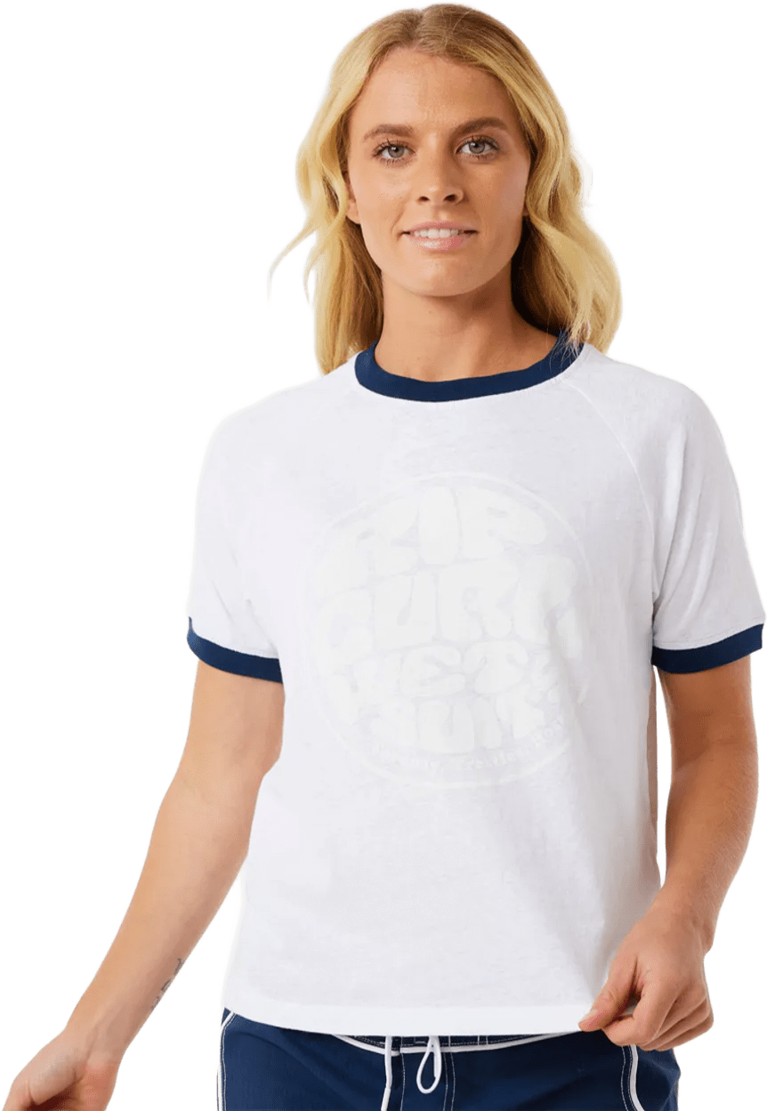 Rip Curl SG Wettie Ringer Tee Womens White