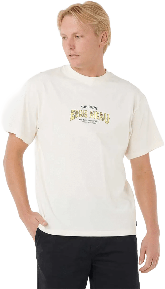 Rip Curl Eddie Would Go The Bay Tee Mens Bone