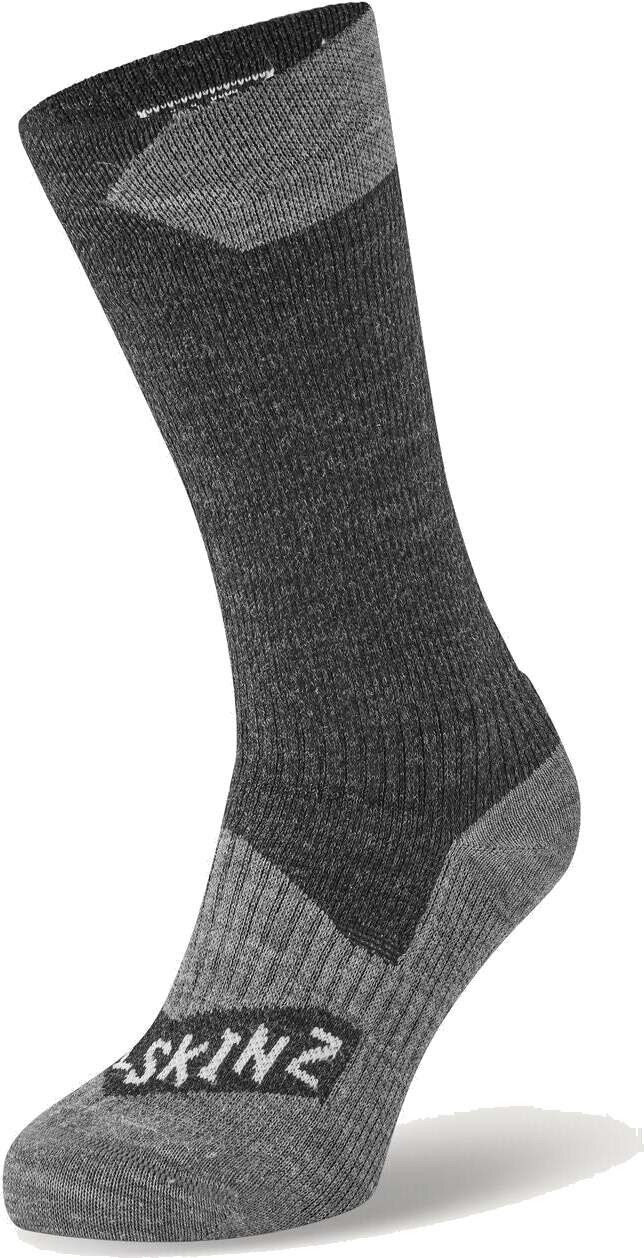 Sealskinz Raynham Waterproof All Weather Mid Length Sock Black / Dark Grey Marl