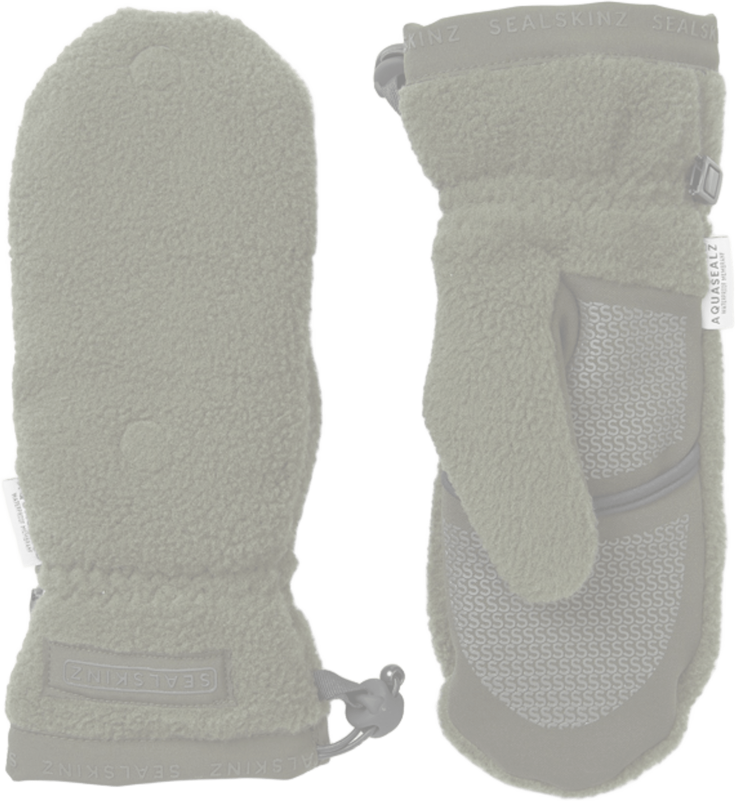 Sealskinz Sturston Windproof Sherpa Fleece Convertible Mitten Green