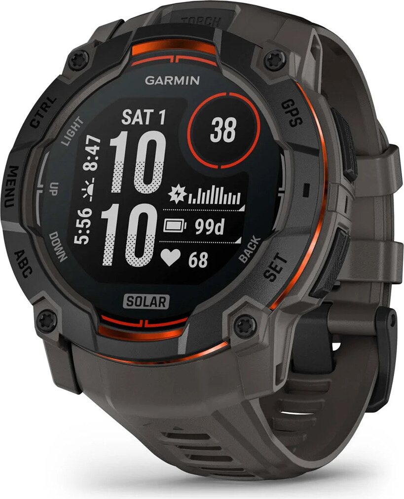 Garmin Instinct 3 Solar 50mm Black with Charcoal Band