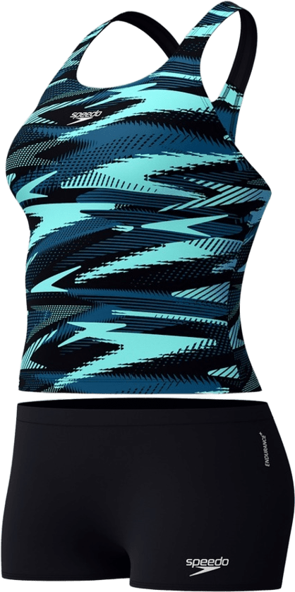 Speedo Hyperboom Tankini Womens Arctic Glass