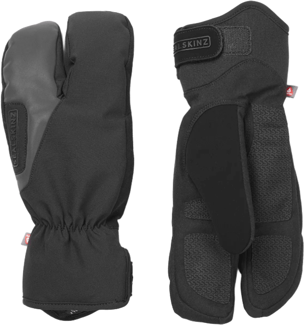 Sealskinz Barwick Waterproof Extreme Cold Weather Cycle Split-finger Glove Black
