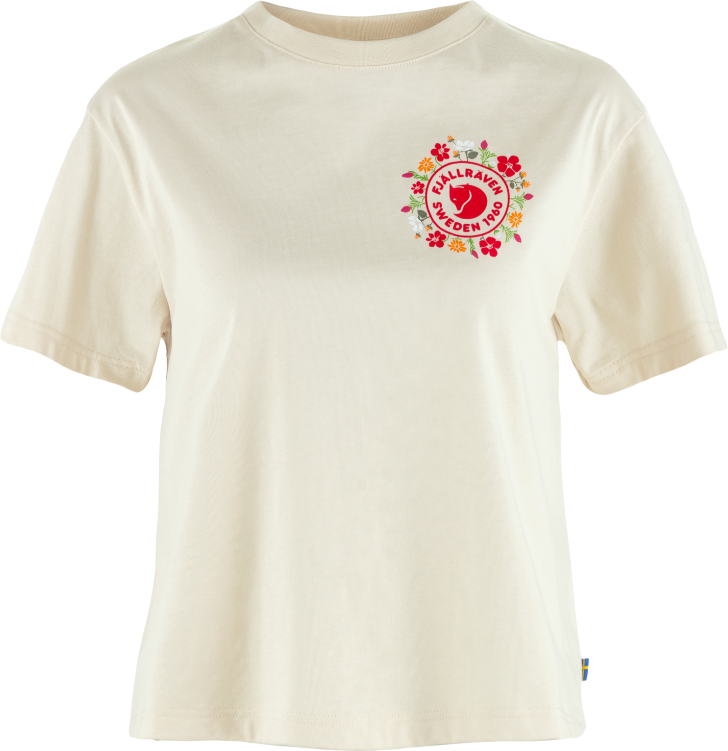 Fjällräven Fjällblomster Logo T-shirt Womens Chalk White (113)
