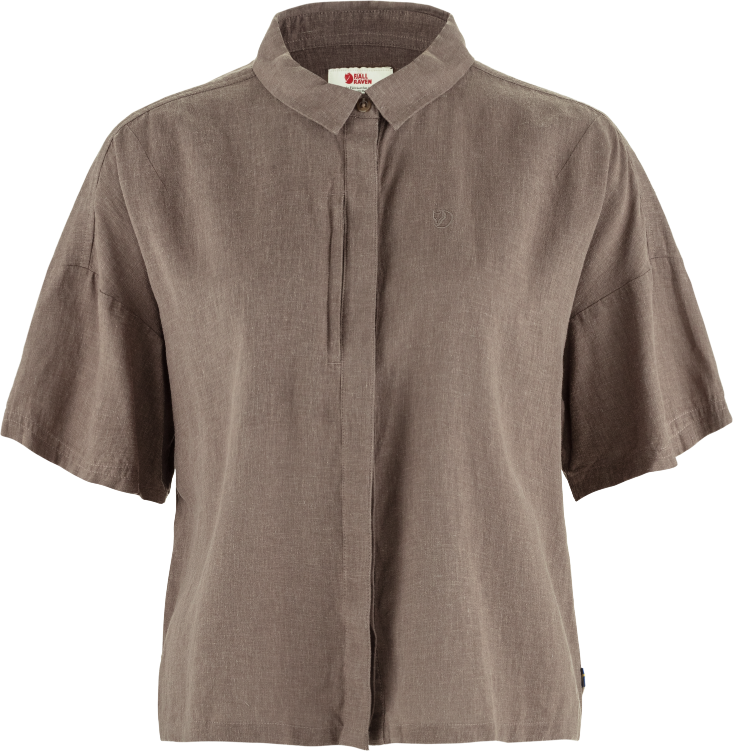 Fjällräven Övik Hemp Camp Shirt Short Sleeve Womens Suede Brown (244)