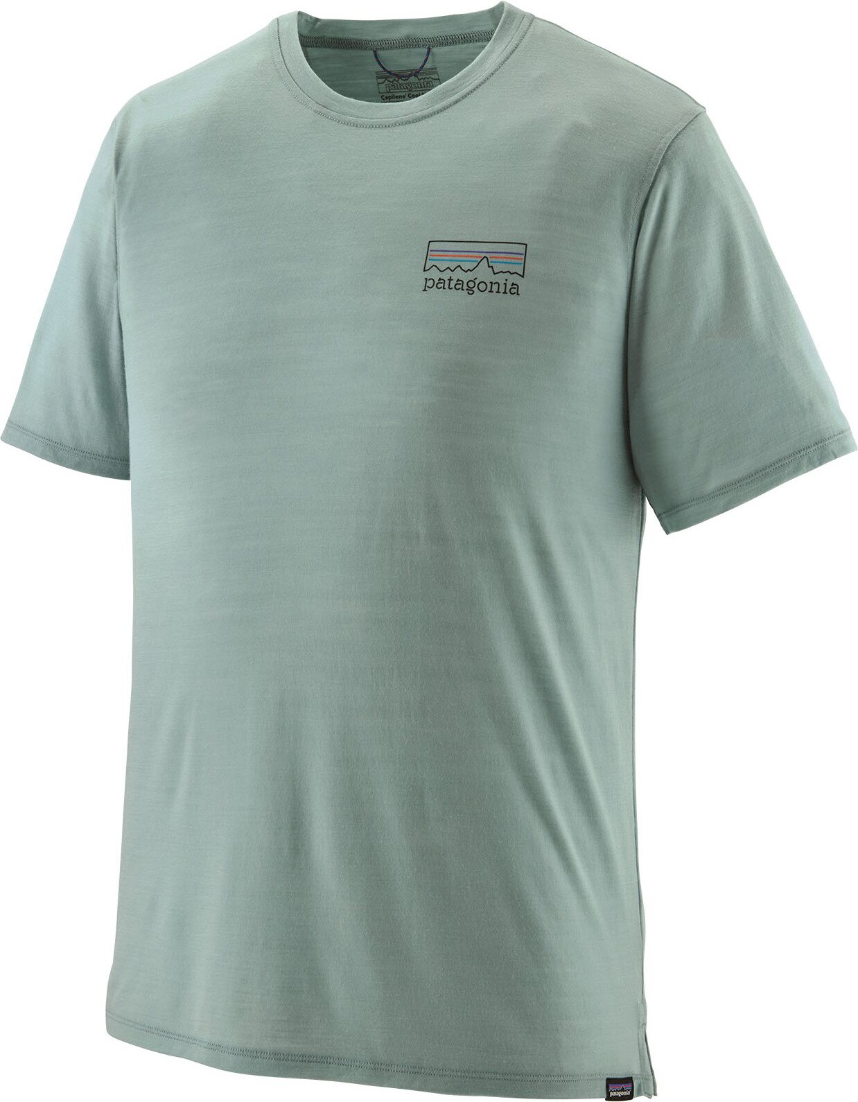 Patagonia Cap Cool Merino Blend Graphic Shirt Mens Fitz Roy Strata: Thermal Blue