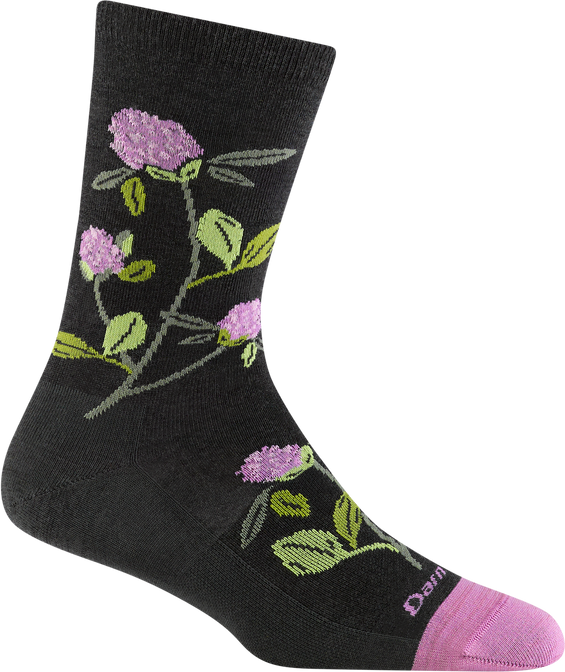 Darn Tough Blossom Crew Lightweight Merino Womens Charcoal