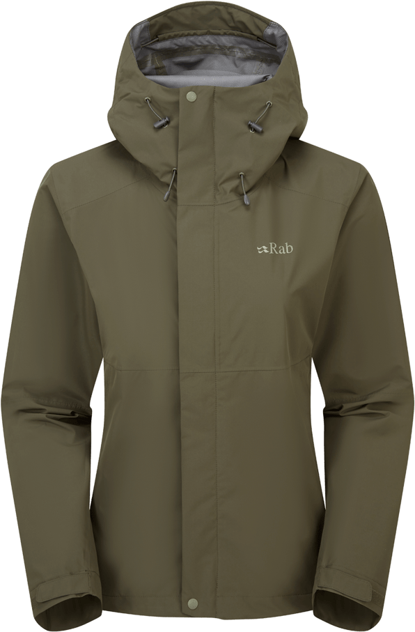 Rab Downpour Jacket Womens Army