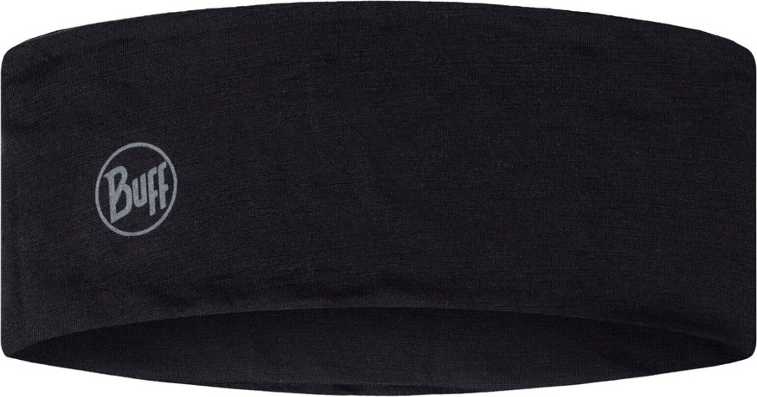 Buff Lightweight Merino Wool Headband Solid Black