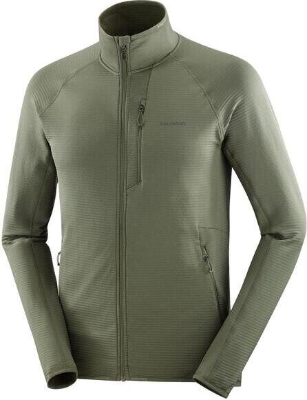 Salomon Essential Lightwarm Full Zip Mens Grape Leaf