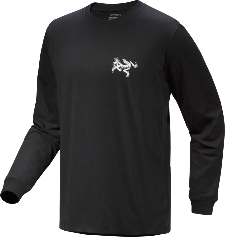 Arc'teryx Kragg SL Cotton Bird Tile Long Sleeve Mens Black / Arctic Silk