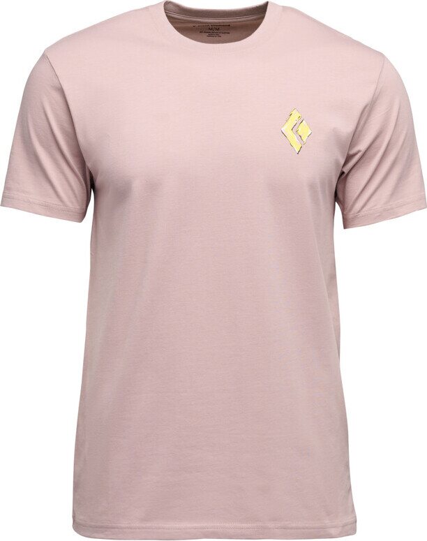 Black Diamond Shredded Short Sleeve Tee Mens Pale Mauve