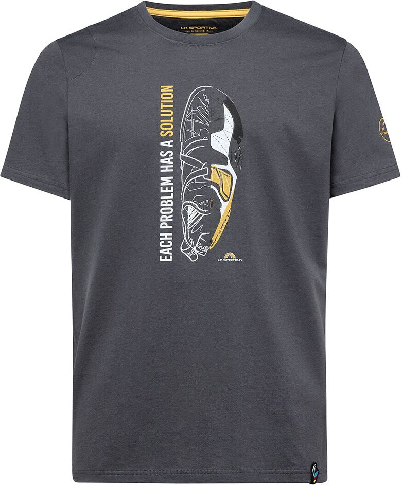 La Sportiva Solution T-Shirt Mens Carbon/Yellow
