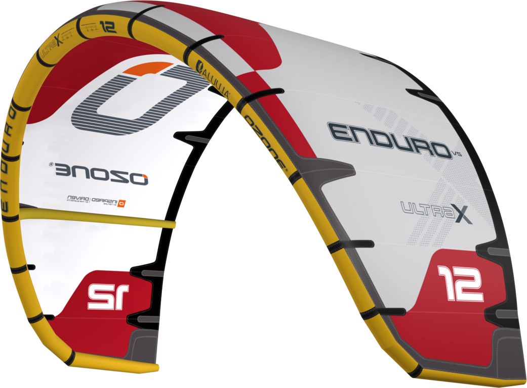 Ozone Enduro V5 Ultra-X Kite Only 10m² Cloud Grey /Deep Red