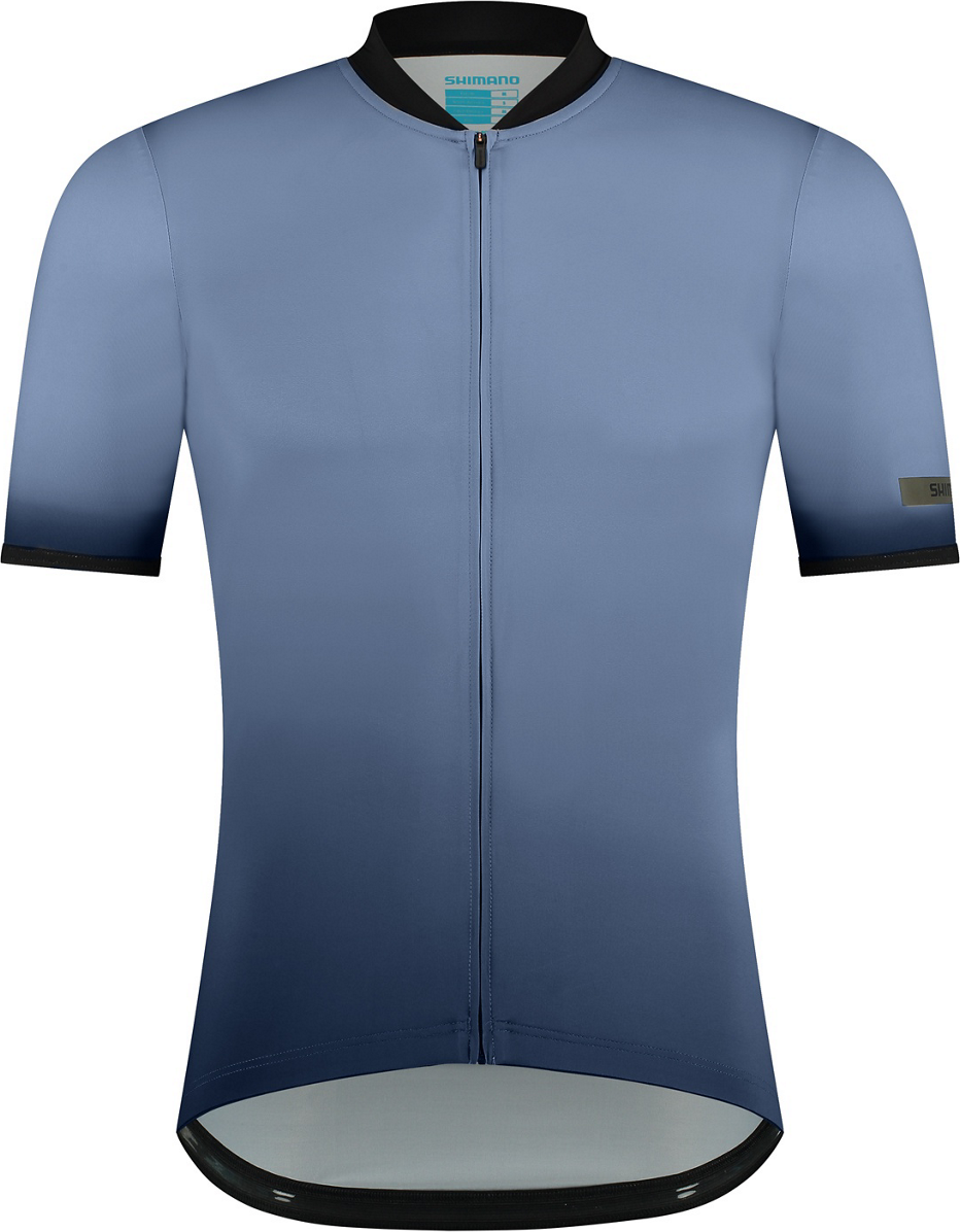 Shimano Evolve Avventura Short Sleeve Jersey Mens Indigo Blue