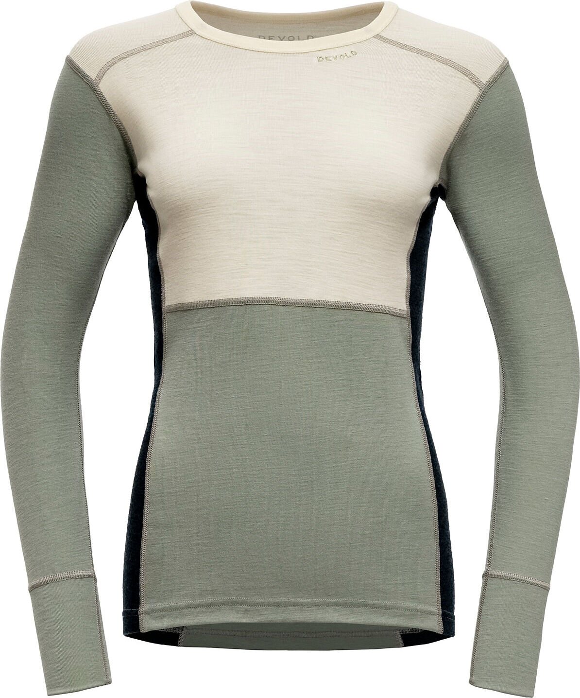 Devold Lauparen Merino 190 Base Shirt Womens Raw White/Fog/Ink