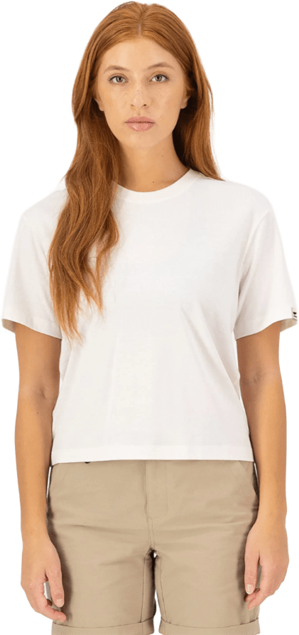 Mons Royale Yonder Merino Organic Cotton T-Shirt Womens Vintage White