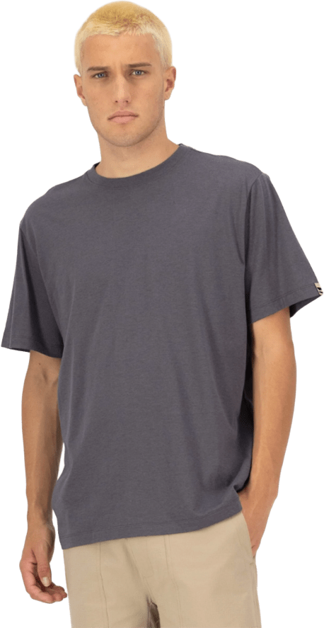 Mons Royale Yonder Merino Organic Cotton T-Shirt Mens Vintage Black